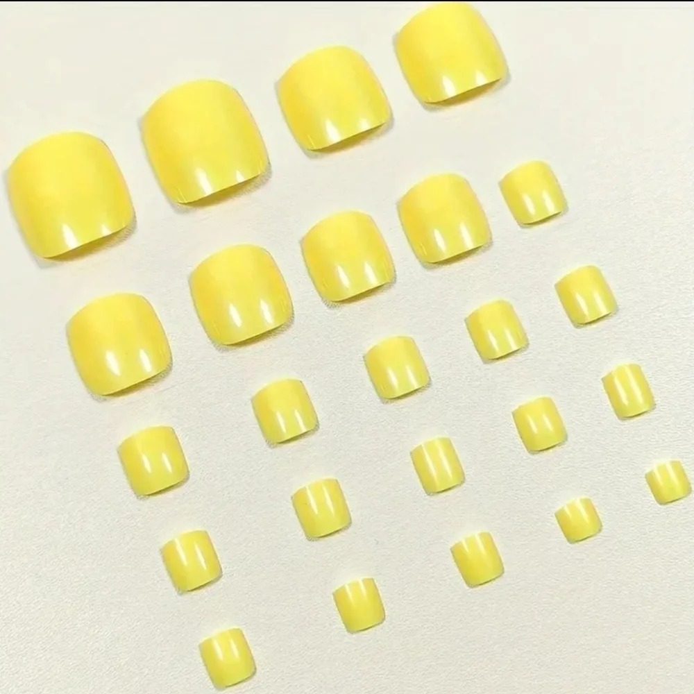 24 Pieces Fake Toe press on nails